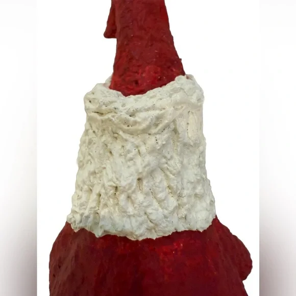 RARE Debra Schoch / Bethany Lowe Vintage Folk Art Paper Mache Roly Poly Santa